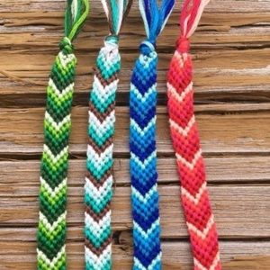 4 Hand Crafted Chevron Bracelets